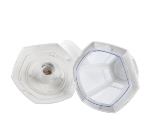 Светильник садово-парковый 6-гранный белый настенный вниз E27 IP44(У1) НБУ 07-40-004 "Дели 3" (8/48)  Б0051198  ЭРА