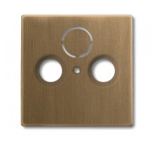 Накладка (центральная плата) для TV-R-SAT розетки, серия Династия, Латунь античная  1724-0-4362   2CKA001724A4362  ABB