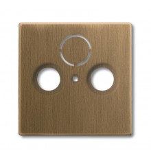 Накладка (центральная плата) для TV-R-SAT розетки, серия Династия, Латунь античная  1724-0-4362   2CKA001724A4362  ABB