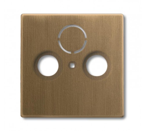 Накладка (центральная плата) для TV-R-SAT розетки, серия Династия, Латунь античная  1724-0-4362   2CKA001724A4362  ABB