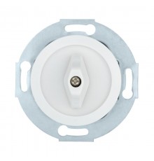 Выключатель поворотный (схема 5) 10 A, 250 B (белый) Vintage  880604-1  Ecoplast