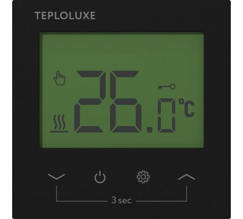 Терморегулятор электронный Теплолюкс Pontus черный  100037088300  Теплолюкс