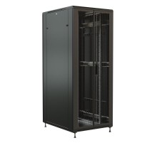 WR-TT-2288-DD-RAL9004 Шкаф напольный 19-дюйм., 22U, 1166x800х800 мм, передняя и задняя распашные перфор. двери, (RAL 9004)  520175  WRLine