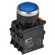 Кнопка с подсвет. и фикс. d=22мм 1NO+1NC синяя MASTER  MI-BT60-11TD-3-11-K07  IEK