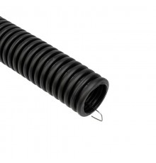 Труба гофрированная из ПНД с зондом, черная 16 мм, (бухта 100 м/уп.)  28-0016-3  REXANT