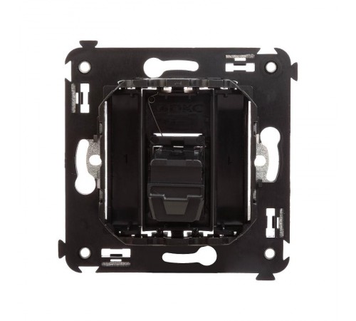 USB 2.0 розетка одинарная в стену, тип А-А, "Avanti", "Черный матовый"  4412403  DKC