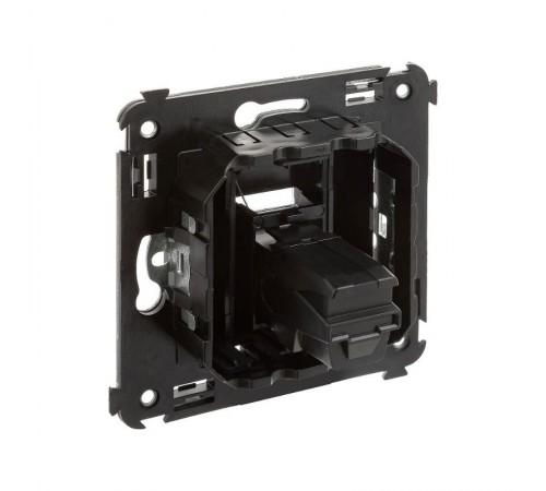 USB 2.0 розетка одинарная в стену, тип А-А, "Avanti", "Черный матовый"  4412403  DKC