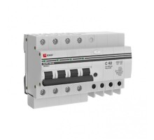 Выключатель автоматический дифференциальный АД-4 S 40А/300мА (характеристика C, AC, электронный, защита 270В) 4,5кА PROxima  DA4-40-300S-pro  EKF