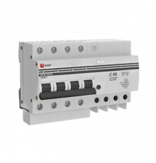 Выключатель автоматический дифференциальный АД-4 S 40А/300мА (характеристика C, AC, электронный, защита 270В) 4,5кА PROxima  DA4-40-300S-pro  EKF