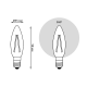 Лампа светодиодная LED 9Вт E14 2700K Filament Candle (свеча) 103801109  Gauss