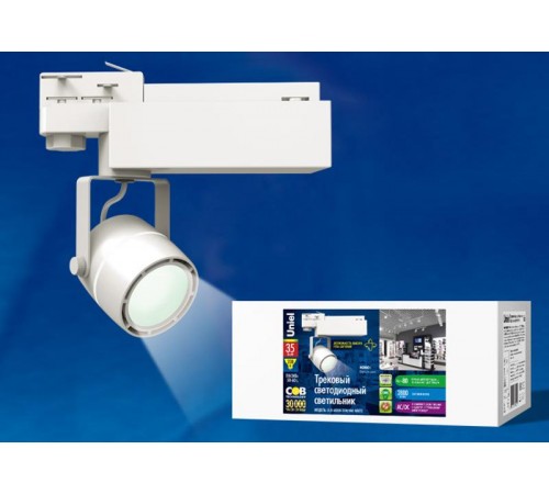 Светильник светодиодный трековый ULB-M08H-35W/NW WHITE 35 Вт. 2800 Лм. 4200К белый. 6*16,8 см  UL-00002364  Uniel