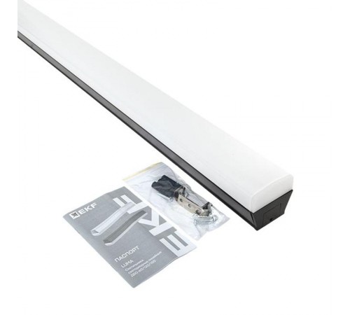 Светильник светодиодный линейный ДБО-120 черный 48Вт 6500К 1180x65x70 IP20 LUMA  LBL-120-48-B-6500  EKF