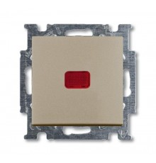 ABB Basic 55 Шампань Переключатель 1-клавишный с подсветкой и N-клеммой  1012-0-2170   2CKA001012A2170  ABB