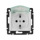 Valena Белый Розетка 1-ая с/з с крышкой и защитными шторками IP44 (к простой рамке)  774220  Legrand