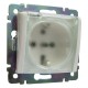 Valena Белый Розетка 1-ая с/з с крышкой и защитными шторками IP44 (к простой рамке)  774220  Legrand