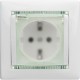 Valena Белый Розетка 1-ая с/з с крышкой и защитными шторками IP44 (к простой рамке)  774220  Legrand