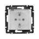 Valena Белый Розетка 1-ая с/з с крышкой и защитными шторками IP44 (к простой рамке)  774220  Legrand
