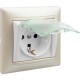 Valena Белый Розетка 1-ая с/з с крышкой и защитными шторками IP44 (к простой рамке)  774220  Legrand