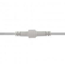 Коннектор (шнур) с проводами папа-мама, 2 pin, белый каучук  315-435  NEON-NIGHT