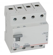 Выключатель дифференциальный (УЗО) RX3 4п 25А 30мА тип AC  402062  Legrand