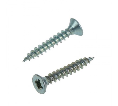 Саморезы универсальные 30х5,0 мм (200 шт) оцинкованные - коробка с окном ( 0,568 кг)  102197  Tech-KREP