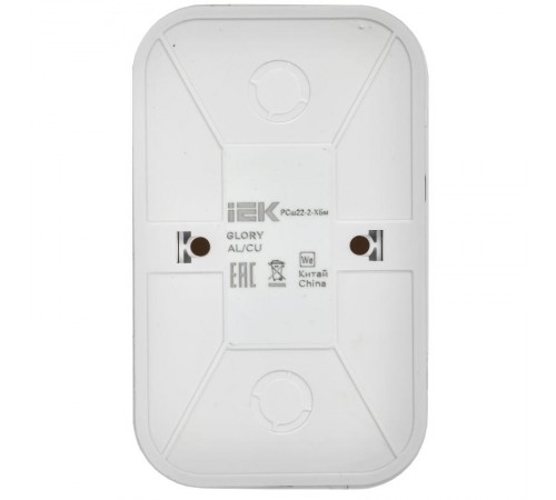 GLORY Розетка 2-местная без з/к с з/ш о/у 10А РСш22-2-ХБм белый матовый  ERH23-K01M-10  IEK