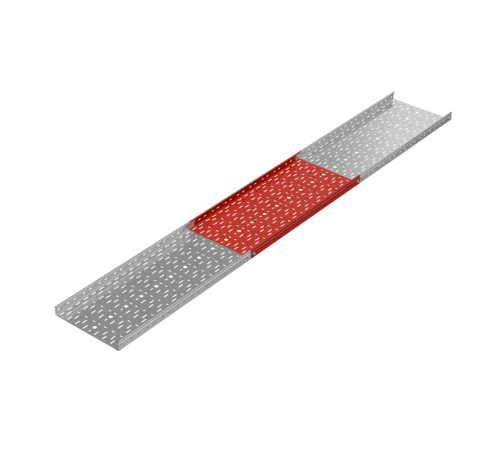 Лоток перф. 50х400х1,2 L2500 мм "Стандарт ПЛЮС" INOX304  LPEplus50-400-1.2-2500 INOX304  КМ-Профиль