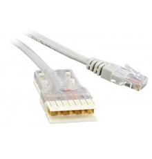Патч-корд PC-110-RJ45-4P-C5e-1M-LSZH-GY 110 тип - RJ-45, 4 пары, Cat.5e, LSZH, 1 м, серый  229903  Hyperline