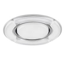 Светильник встраиваемый с белой LED подсветкой CD4039 потолочный GX53 без лампы, белый матовый, хром  40506  Feron