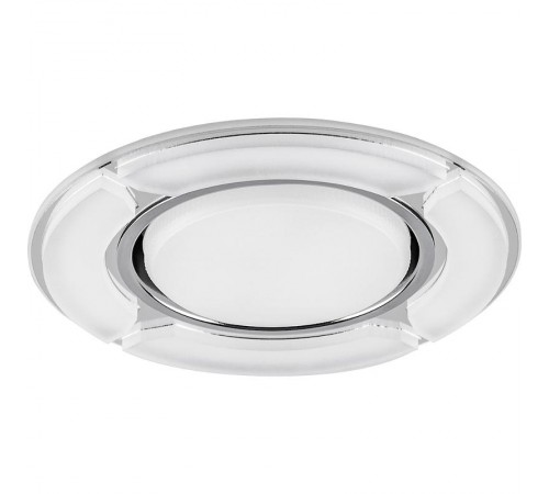 Светильник встраиваемый с белой LED подсветкой CD4039 потолочный GX53 без лампы, белый матовый, хром  40506  Feron