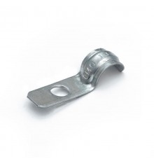 Скоба металлическая однолапковая усиленная противопожарная СМОУ d10-11 мм отв. d 6,5 мм (100шт/3000шт уп/кор)  PR13.02421  Промрукав