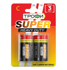 Батарейка солевая (ЭП) R14-2BL (12/96/7680) (C)   Б0023142  ТРОФИ