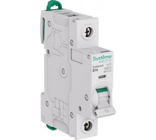 Systeme9 Автоматический выключатель (АВ) B 16A 1P 10kA 230В  S9F31116  SE
