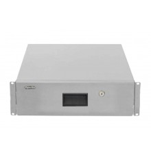 Hyperline TDR3-3U-360-RAL7035 Полка (ящик) для документов с замком, 3U, 133х483х360мм (ВхШхГ)  499189  Hyperline