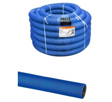 Труба гофрированная двустенная ПНД d 50 с зондом (50 м/уп.) синяя  SQ0413-6050  TDM