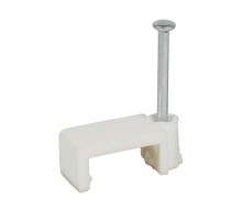 Скоба для кабеля плоская Б8 мм (50 шт) - пакет  103658  Tech-KREP