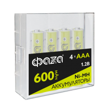 Аккумуляторная батарея  AAA  600мАч Ni-MH Box-4  .5059740  ФАZA