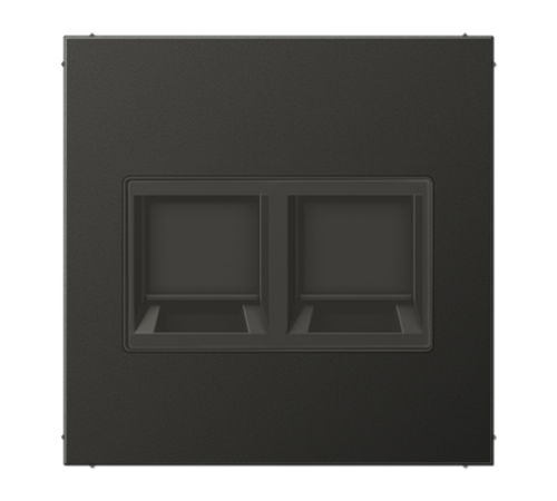 Плата (фиксация защёлкиванием) с полем для надписи для двух модулей; металл; антрацит AL1969-2WEAN Jung
