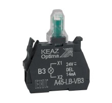 Световой блок OptiSignal D22 A45-LB-VB3 зеленый 24VACDC ZBVB3 332206 КЭАЗ