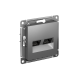 AtlasDesign Сталь Розетка 2-ая компьютерная RJ45+RJ45, кат.5E, механизм  ATN000985  SE