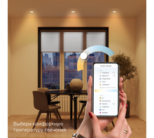 Светильник светодиодный Smart Home DIM+CCT 16 Вт 1/30  2040122  Gauss