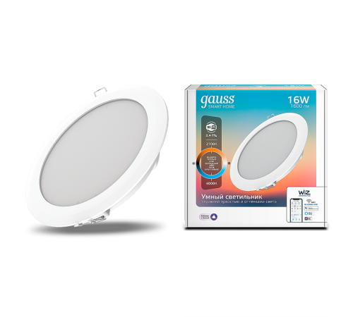 Светильник светодиодный Smart Home DIM+CCT 16 Вт 1/30  2040122  Gauss