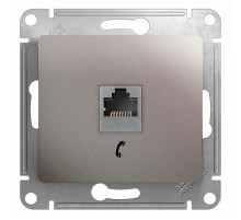 Glossa Платина Розетка телефонная RJ11  GSL001281T  SE