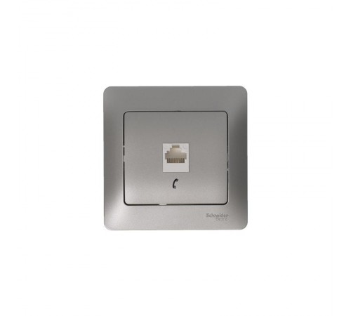 Glossa Платина Розетка телефонная RJ11  GSL001281T  SE