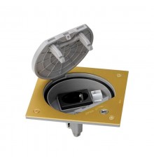 Основа влагостойкая IP66 с замком, розеткой Schuko и разъемом RJ45 Cat.5e UTP из латуни K45 Connect  KSE15USEC-23-71  Simon