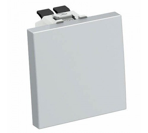 Переключатель одноклавишный 1-полюсный 10A 250В 1 модуль Modul45, 45х45 мм алюминиевый лак  6120936  OBO Bettermann