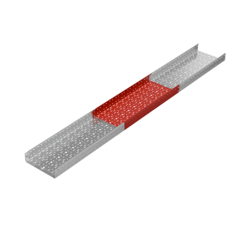 Лоток перф. 100х400х1,5 L2000 мм "Быстрый монтаж ПЛЮС" HD  LPplus100-400-1.5-2000 HD  КМ-Профиль