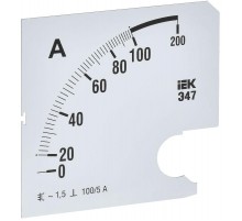 Шкала смен. для амперметра Э47 100/5А-1,5 96х96мм  IPA20D-SC-0100  IEK
