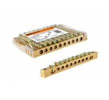 Шина "N" нулевая 8x12мм 10/2 (10 групп/крепеж по краям)   SQ0801-0069  TDM