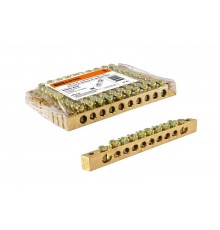 Шина "N" нулевая 8x12мм 10/2 (10 групп/крепеж по краям)   SQ0801-0069  TDM